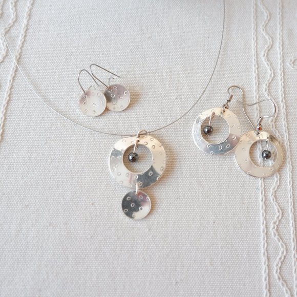 Sterling Silver Necklace and Earrings Set - Picture 8 of 8